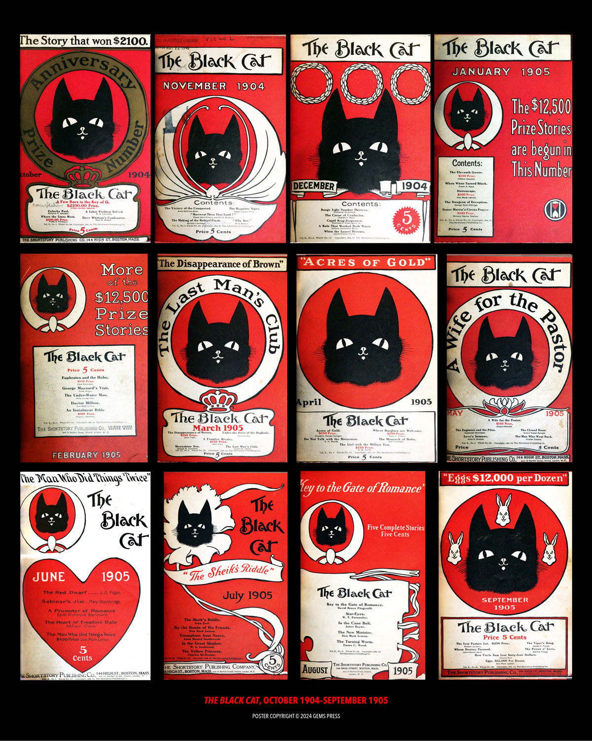 <em>The Black Cat, October 1904–September 1905</em>, Poster, 16 x 20"