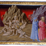 Dante and Virgil encountering groups of coiners, counterfeiters, alchemists, and forgers