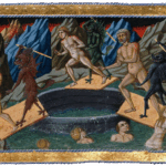 Virgil and Dante entering the eighth circle, that of adulterers, seducers, and flatterers