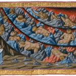 Dante and Virgil looking into the tomb of Pope Anastasius, and the three tiers of the violent, suicides, and other malefactors