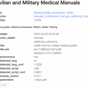 Draft: Collection of Civilian and Military Medical Manuals