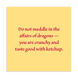 "Do not meddle" Poster