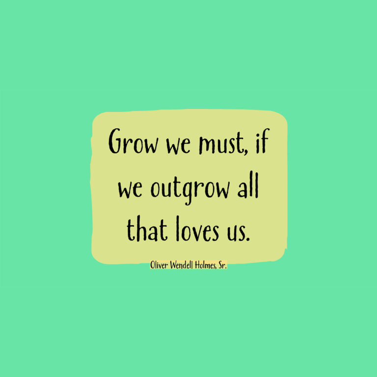 Grow We Must, Holmes Sr.