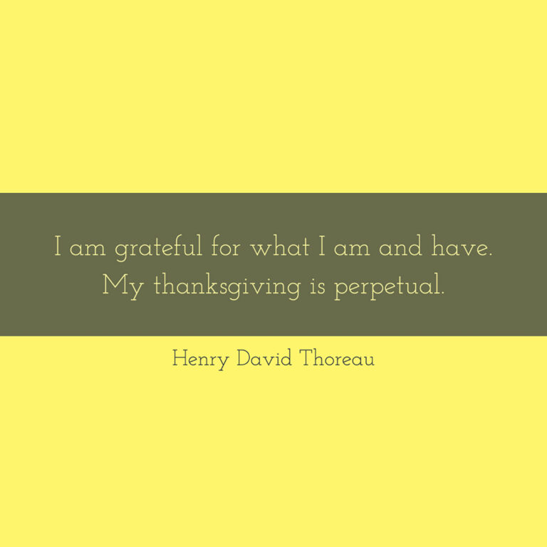 I Am Grateful, Thoreau