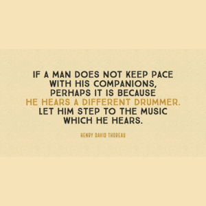 "If a man does not keep pace" Poster, Henry David Thoreau