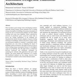 Sustainability through Natural Cooling