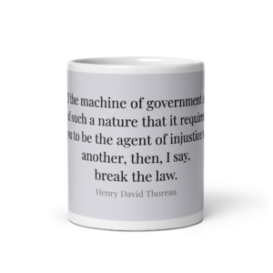 "If the machine" Mug, Henry David Thoreau