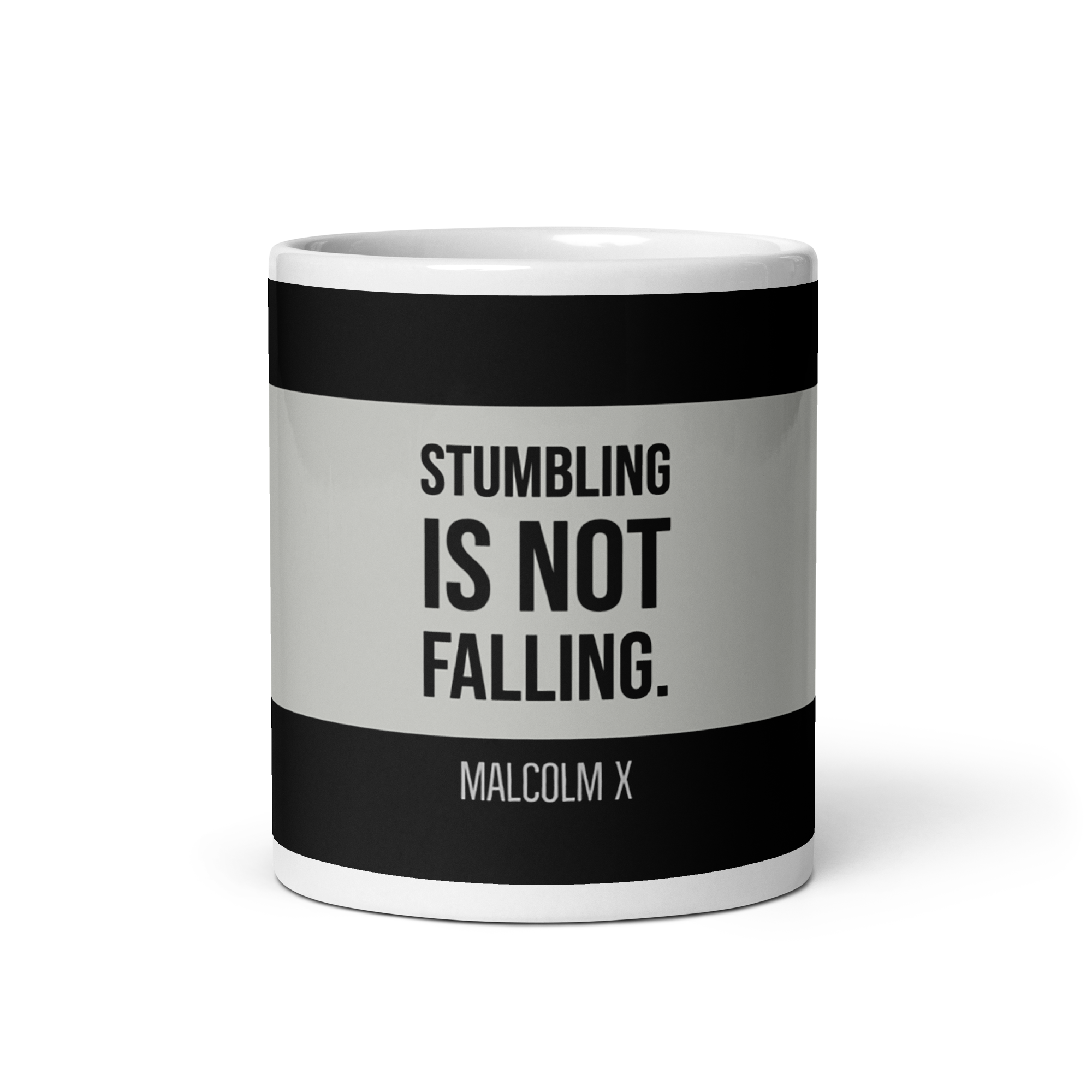 "Stumbling is not" Mug, Malcolm X