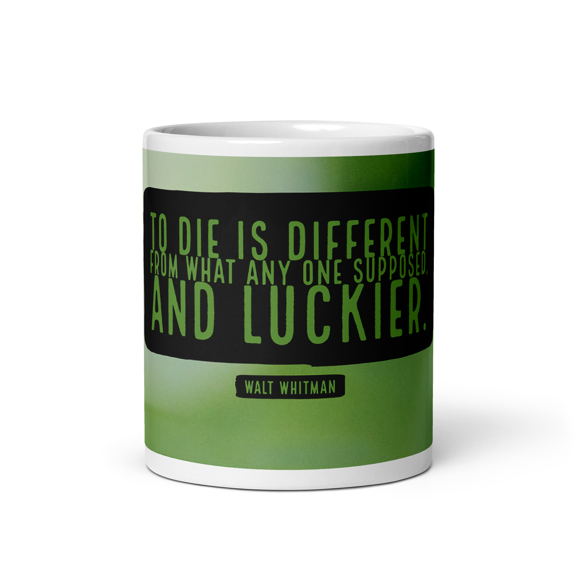 "To die is different" Mug, Walt Whitman
