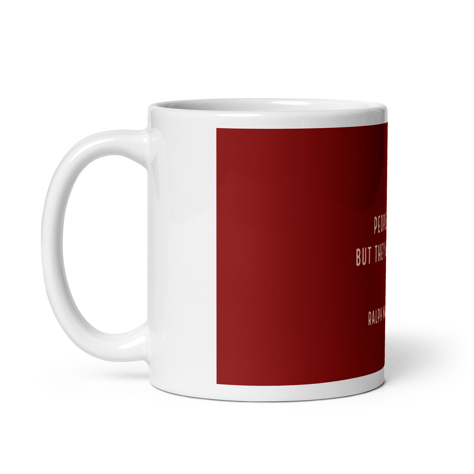"People say law" Mug, Ralph Waldo Emerson - Image 3
