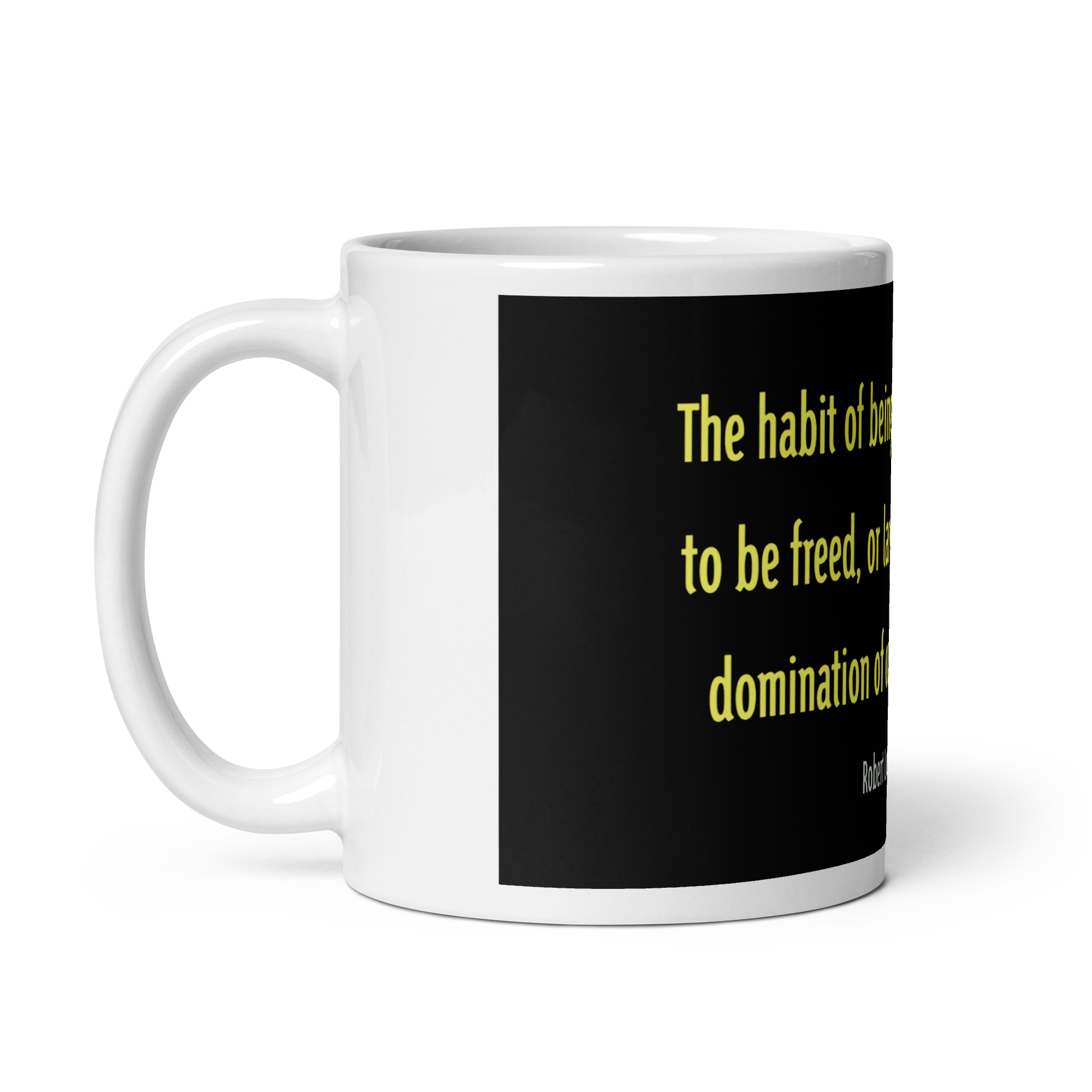 "The habit of being happy" Mug, Robert Louis Stevenson - Image 3