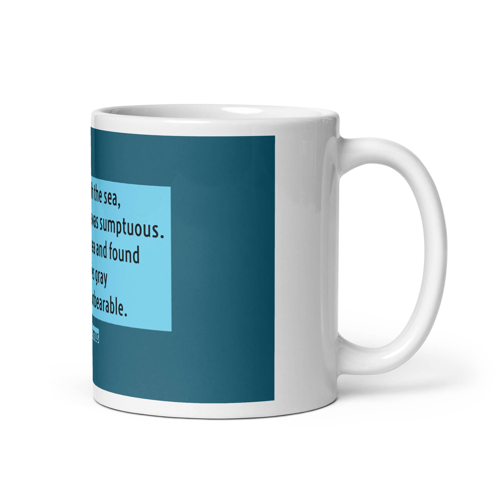 "I grew up with the sea" Mug, Albert Camus - Image 2