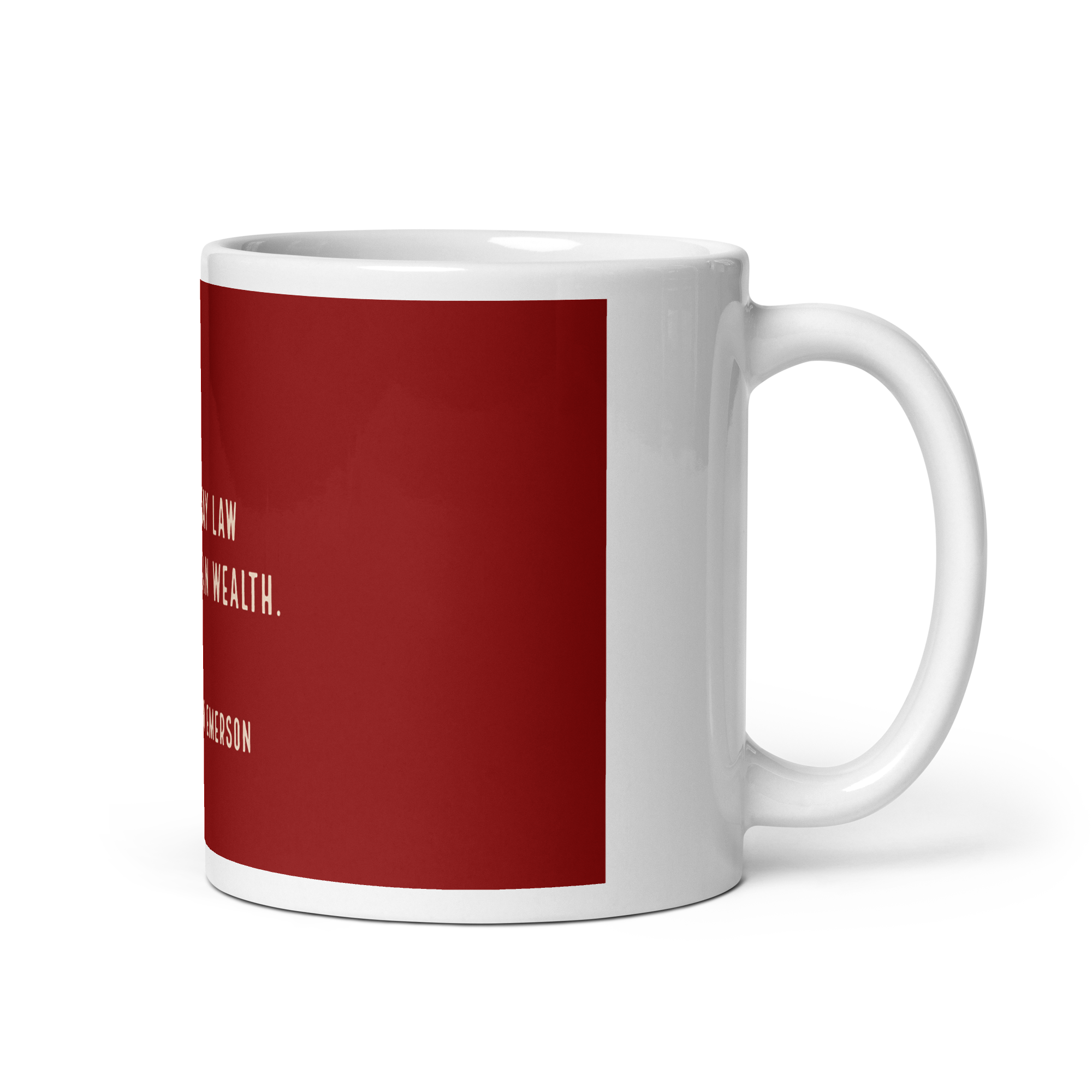 "People say law" Mug, Ralph Waldo Emerson - Image 2